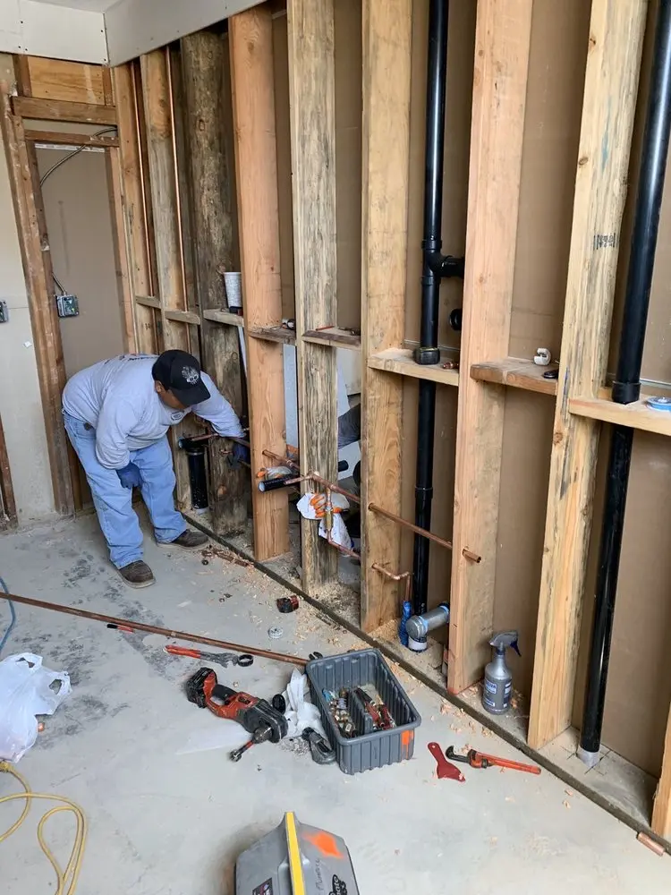 Commercial rough-in plumbing for Gas Line Repair in White Tower